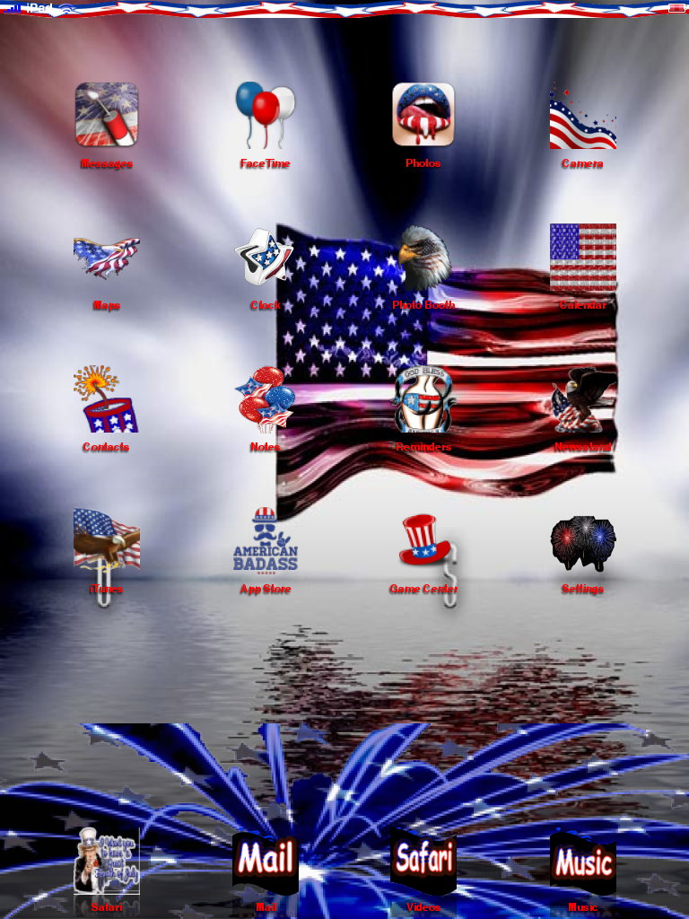 Patriotic 4th of July iPad Theme · Cydia