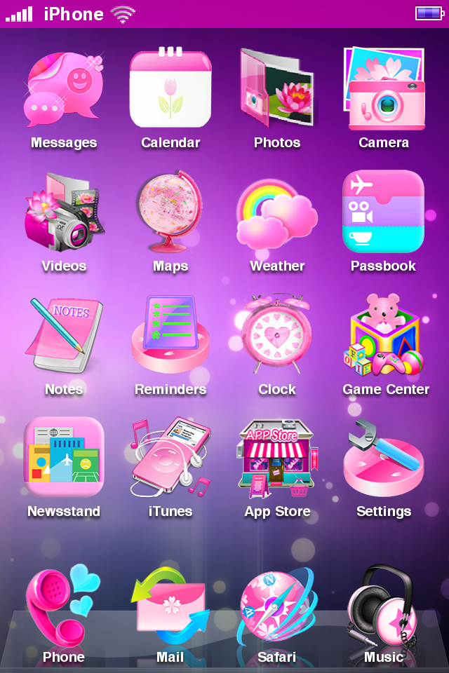 Pink Theme for iPhone · Cydia